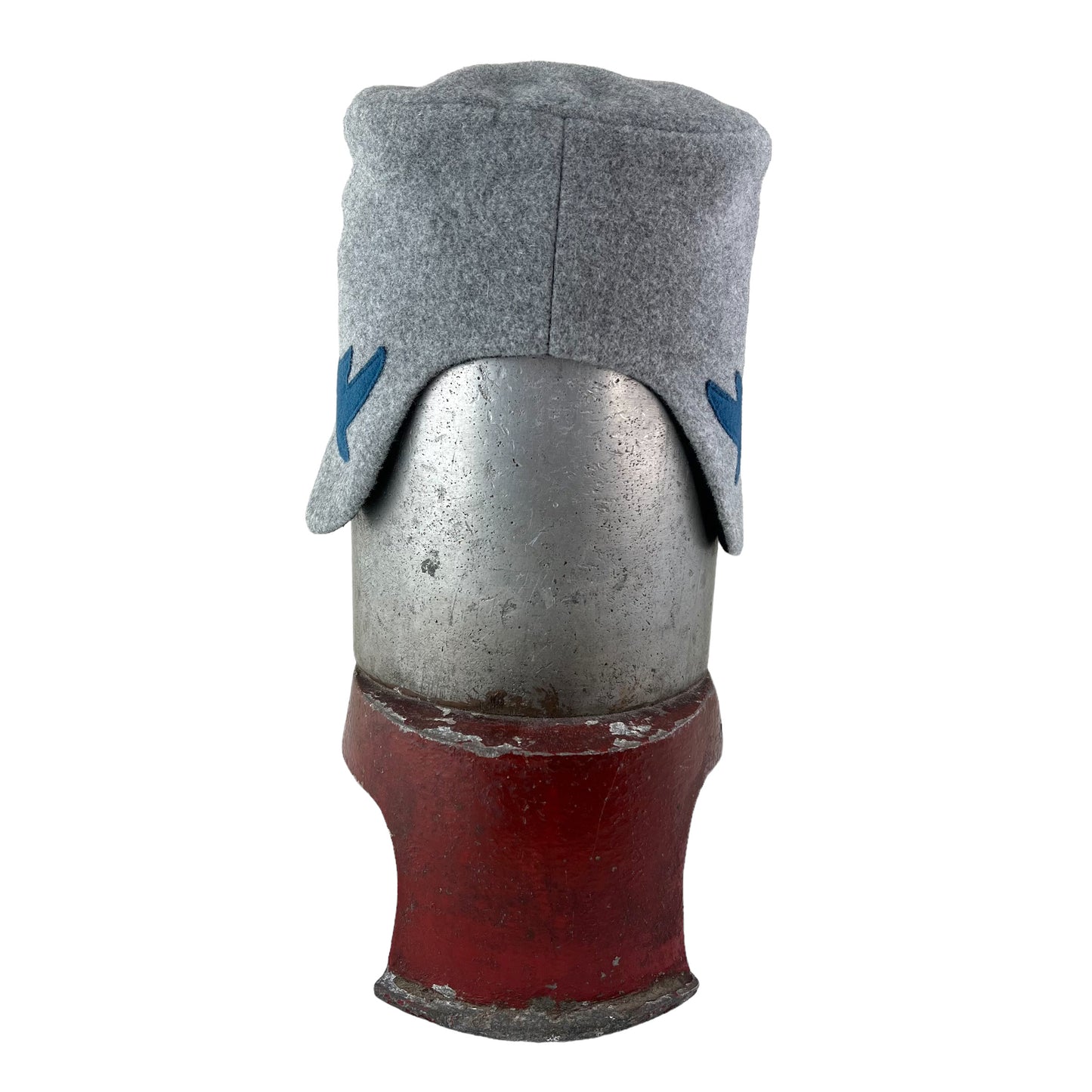 Grey Amelia Wool Ear Flap Helmet Hat - Medium