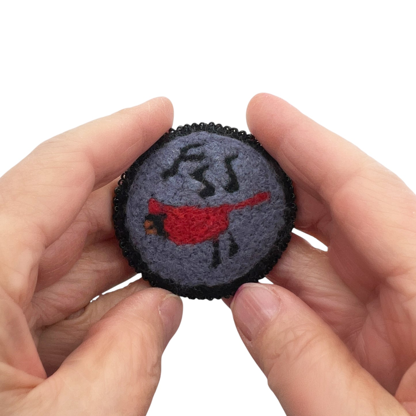 Red Cardinal Bird Brooch edition #1