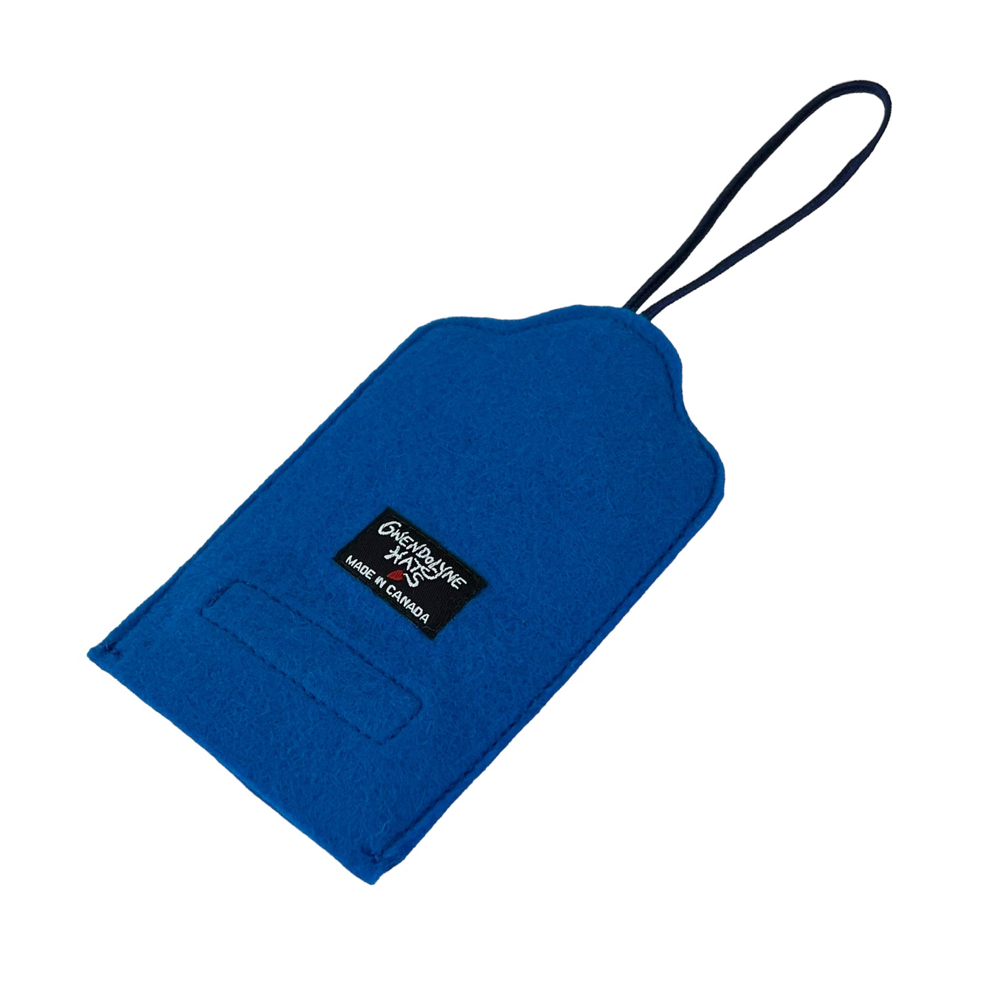 Blue Felt Ornamental Hanging Frame - Black and White Girl with Lamb