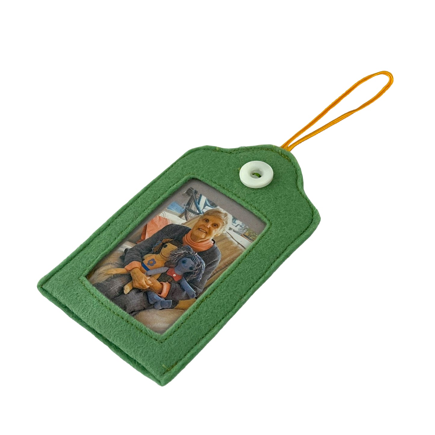 Mint Green Felt Ornamental Hanging Frame - family photo