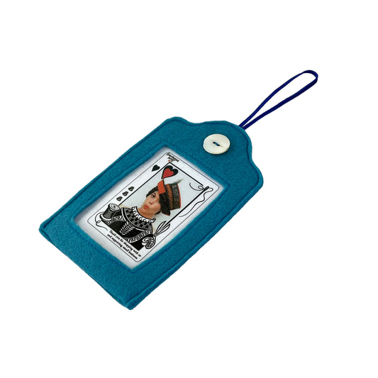 Aqua Blue Felt Ornamental Hanging Frame - Gwendolyne Hats