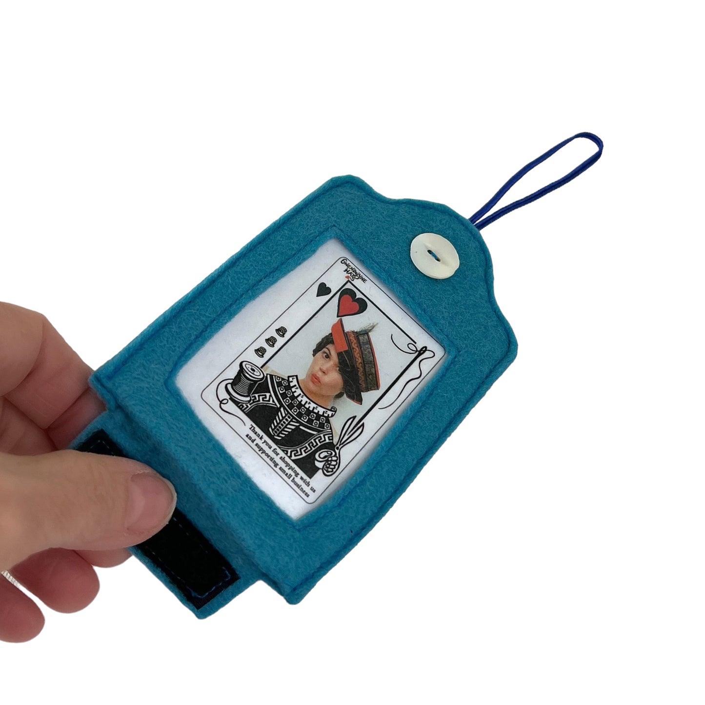 Aqua Blue Felt Ornamental Hanging Frame - Gwendolyne Hats