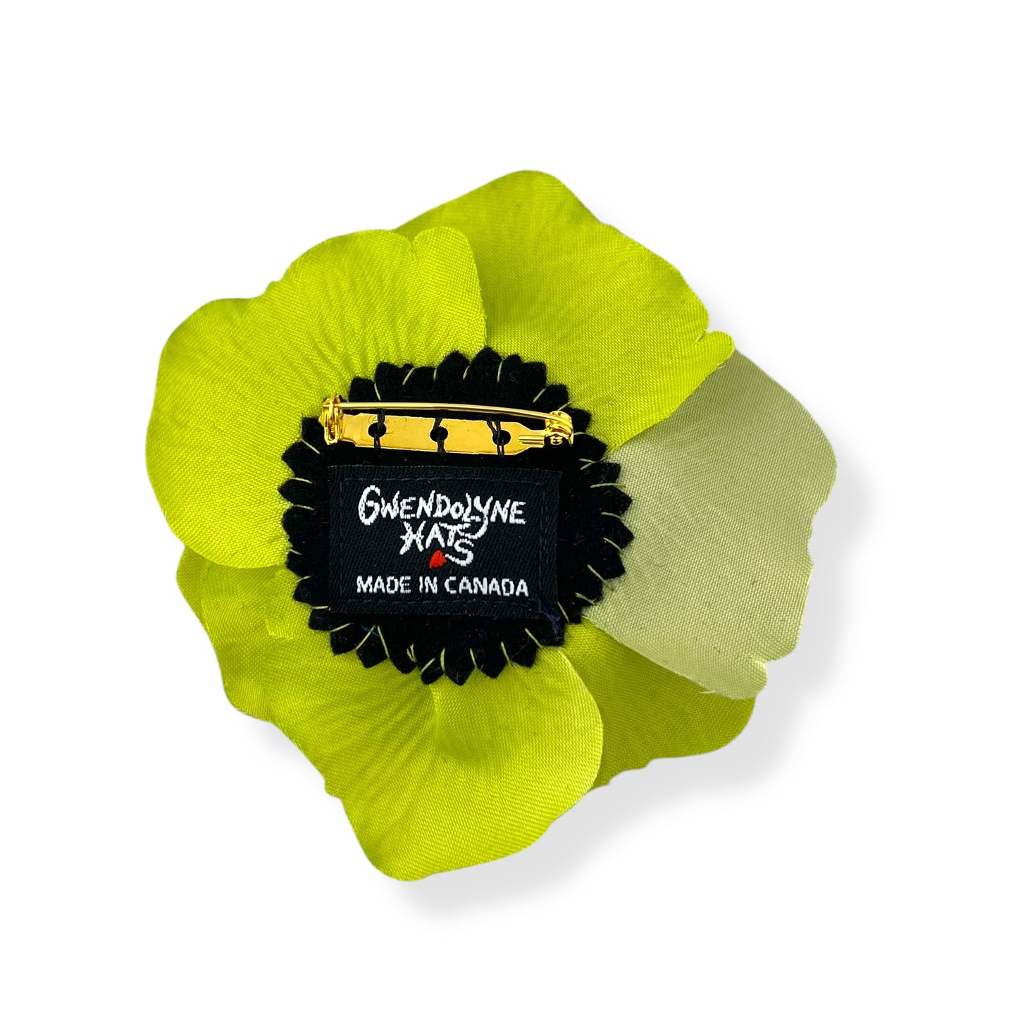 Chartreuse Green Petal Rose Brooch Antique Carved Shell Steel Cut Button Edition #5