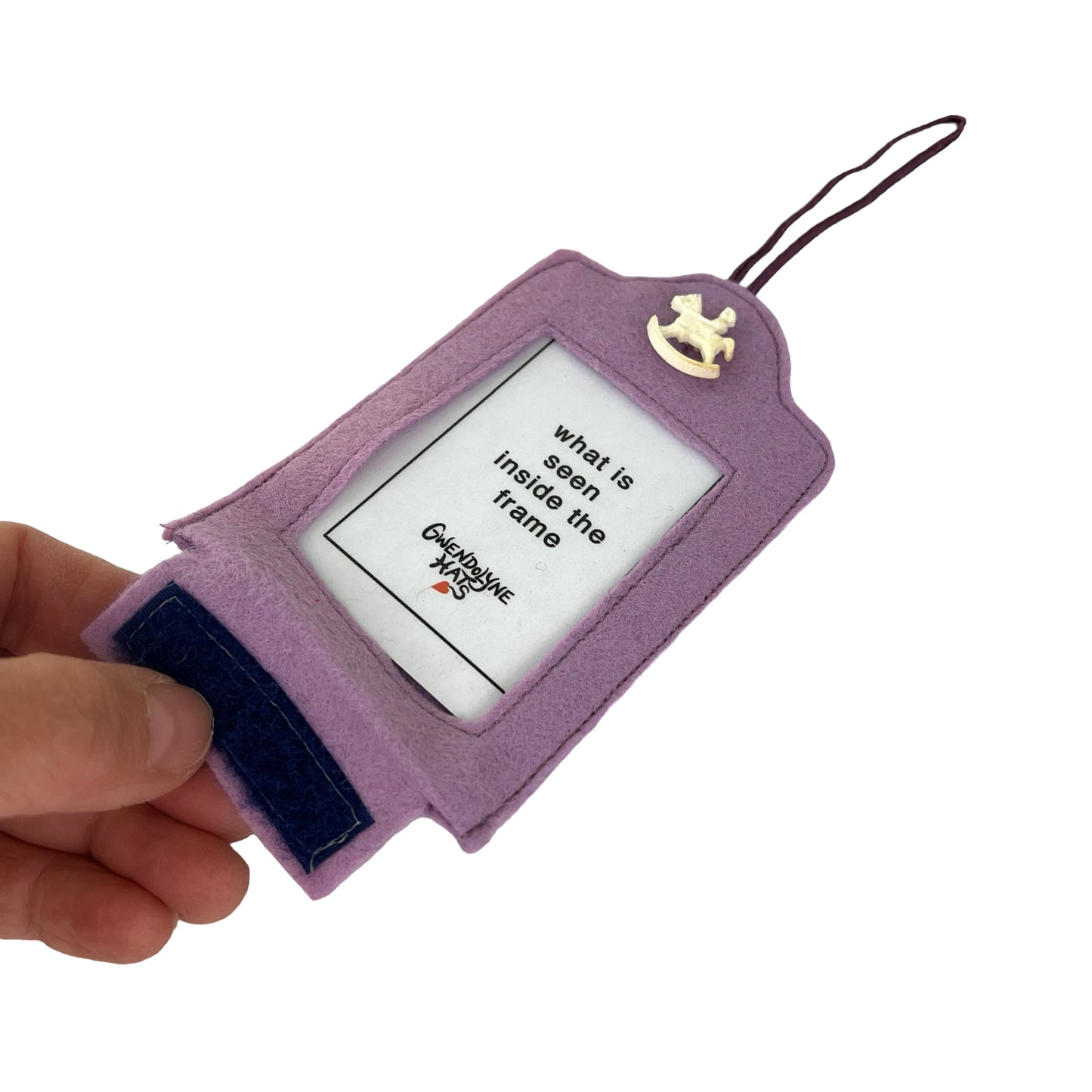 Lilac Felt Ornamental Hanging Frame