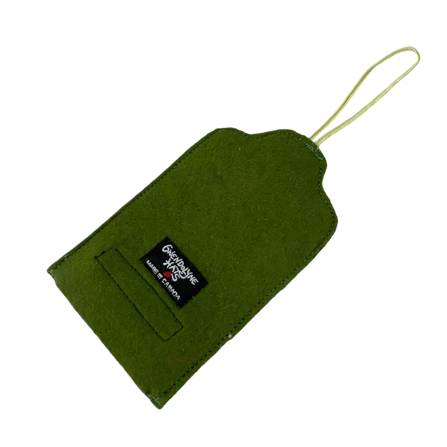 Olive Green Felt Ornamental Hanging Frame - Gwendolyne Hats