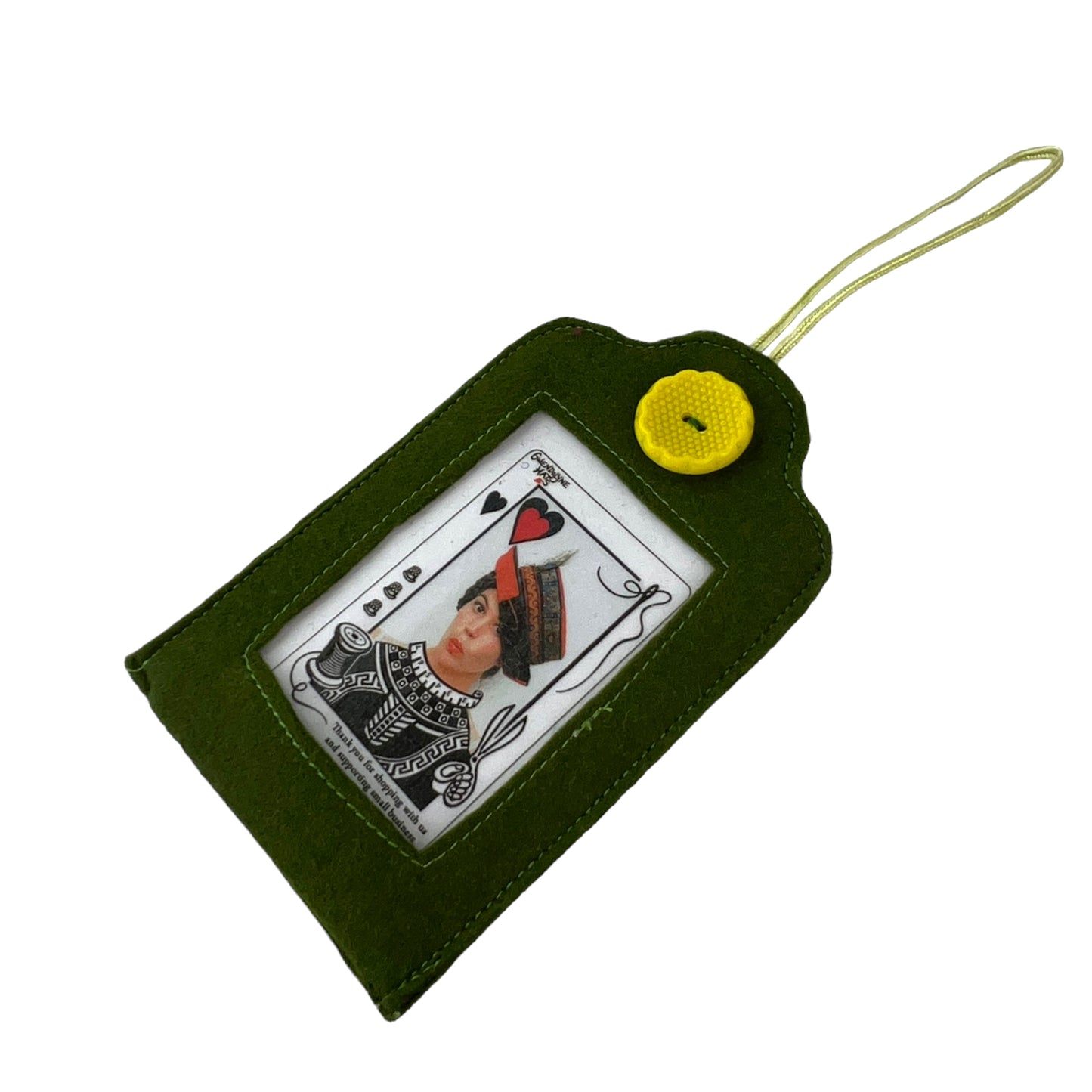Olive Green Felt Ornamental Hanging Frame - Gwendolyne Hats