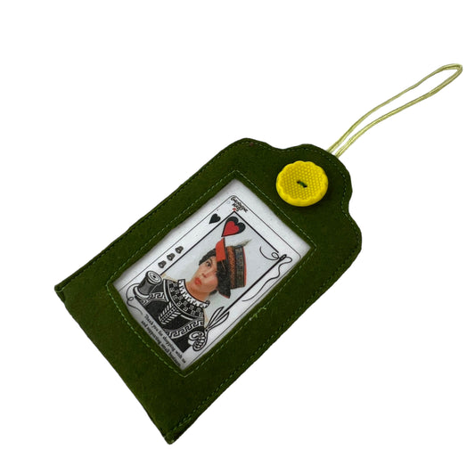 Olive Green Felt Ornamental Hanging Frame - Gwendolyne Hats