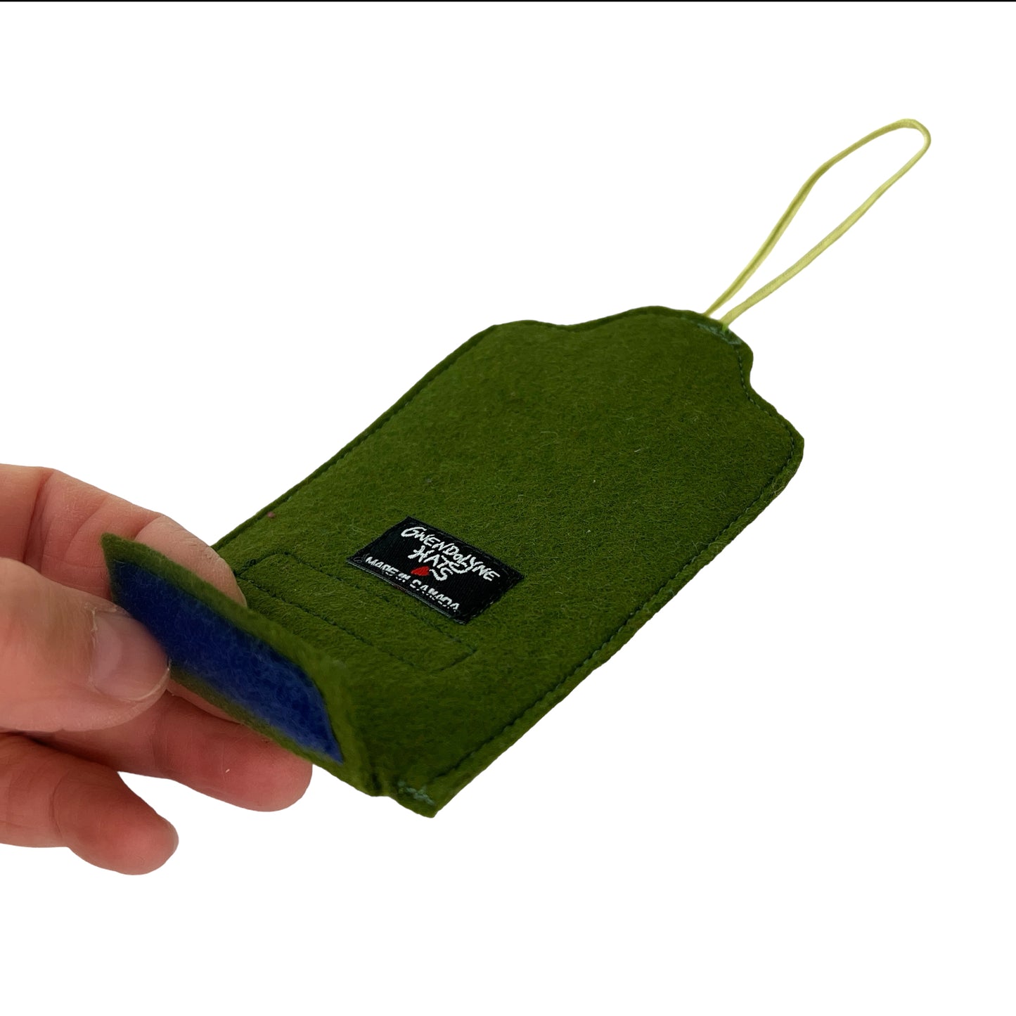 Olive Green Felt Ornamental Hanging Frame - Gwendolyne Hats