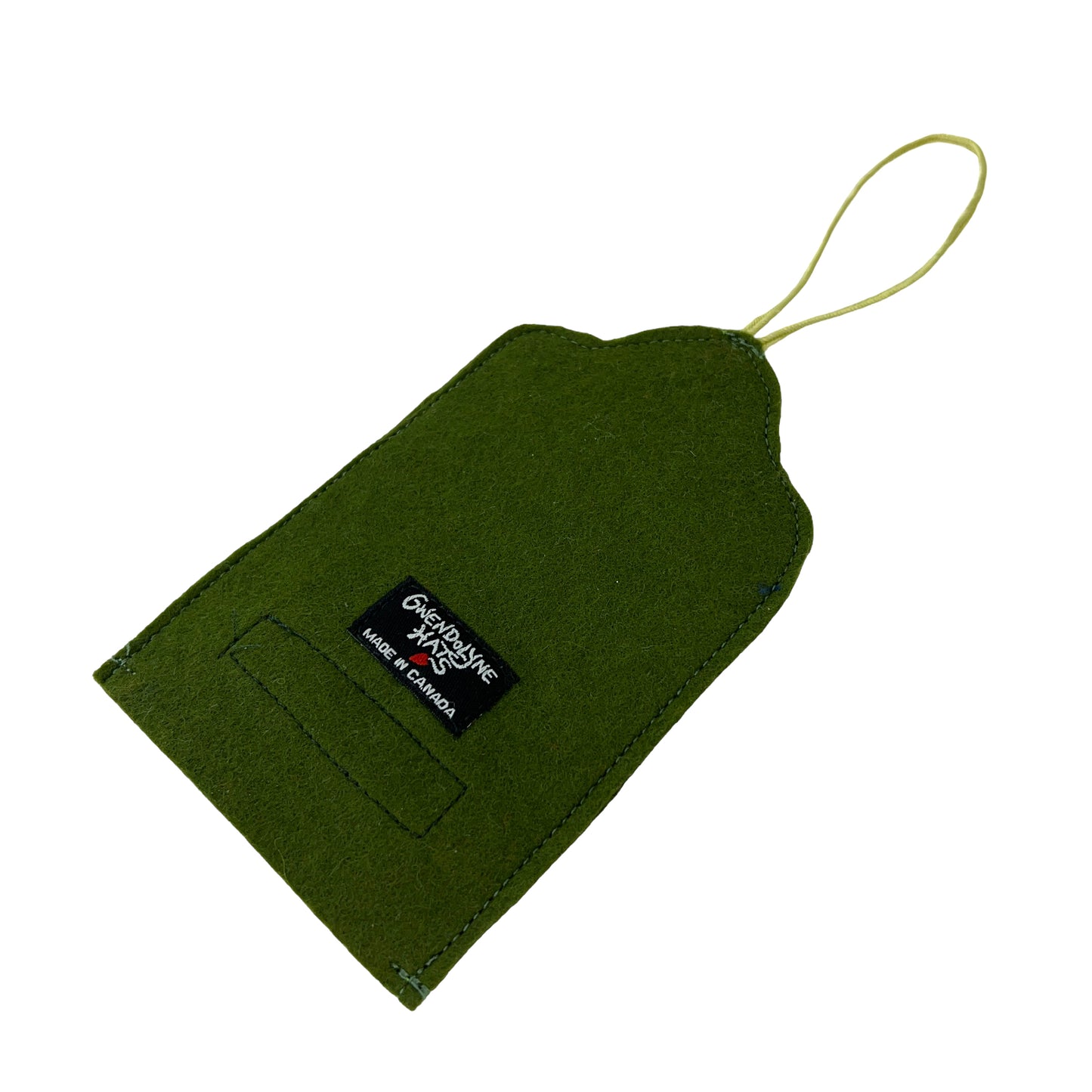 Olive Green Felt Ornamental Hanging Frame - Antique Buttons