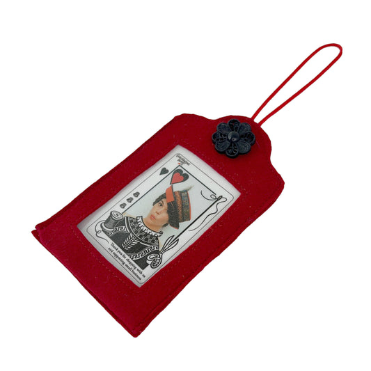 Red Felt Ornamental Hanging Frame- Gwendolyne Hats
