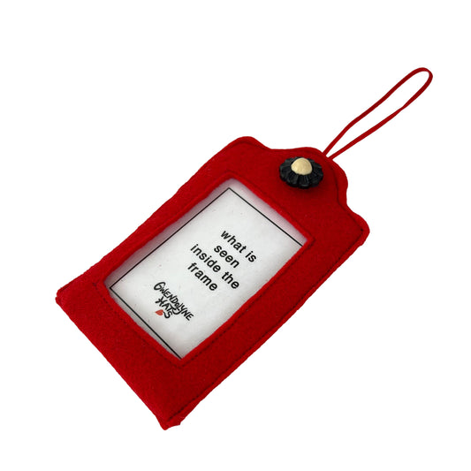 Red Felt Ornamental Hanging Frame