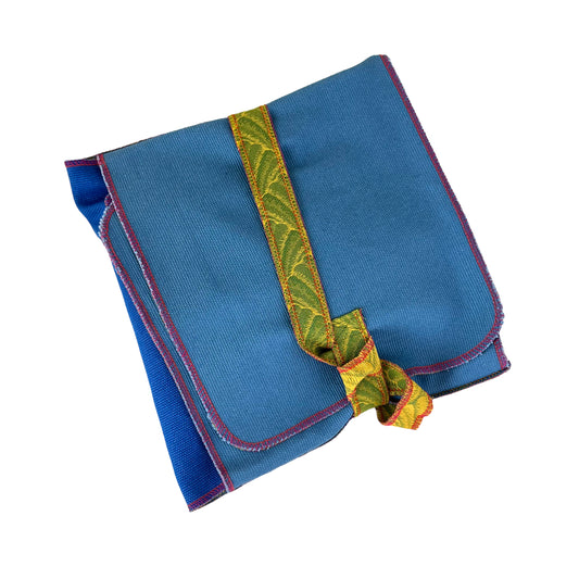 Embroidery Starter Kit Travel Pouch Light and Royal Blue