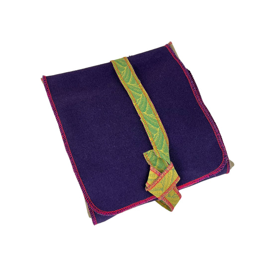 Embroidery Starter Kit Travel Pouch Royal Purple Gold