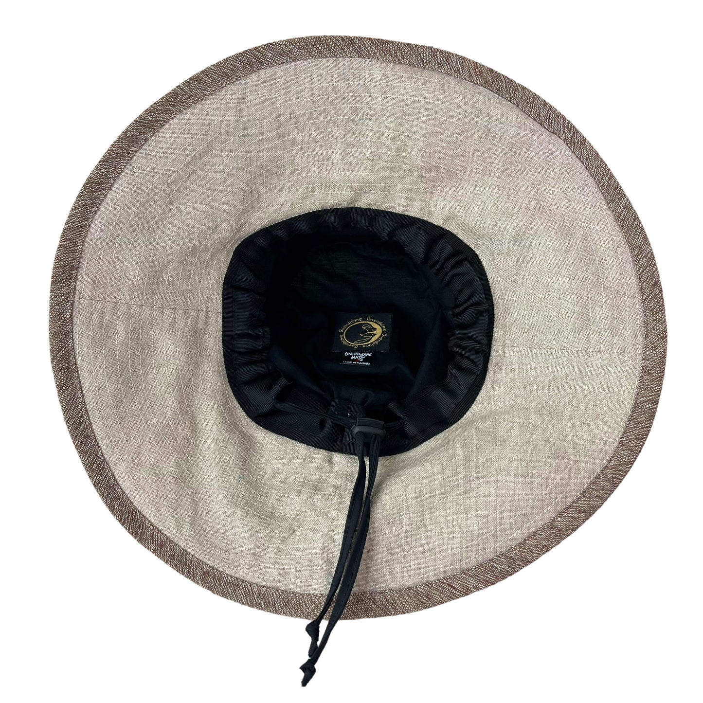 Ever Sun Clay and Natural Linen Wide Rim Summer Hat Large