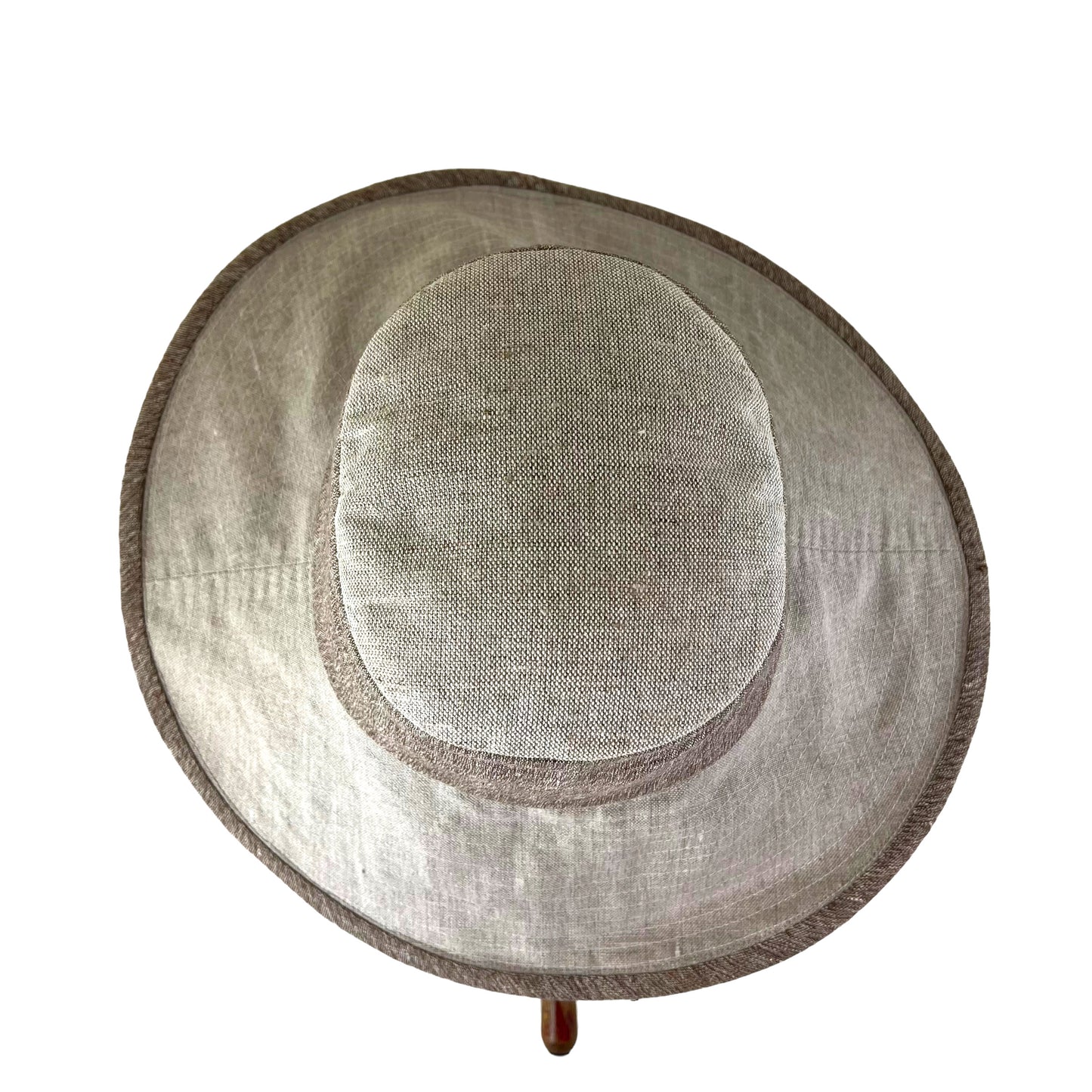Ever Sun Clay and Natural Linen Wide Rim Summer Hat Large