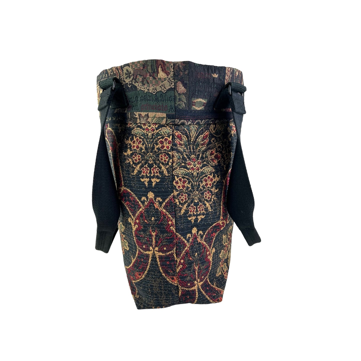 Fresh Tapestry Tote Bag Dark Green Black Tapestry Fabrics