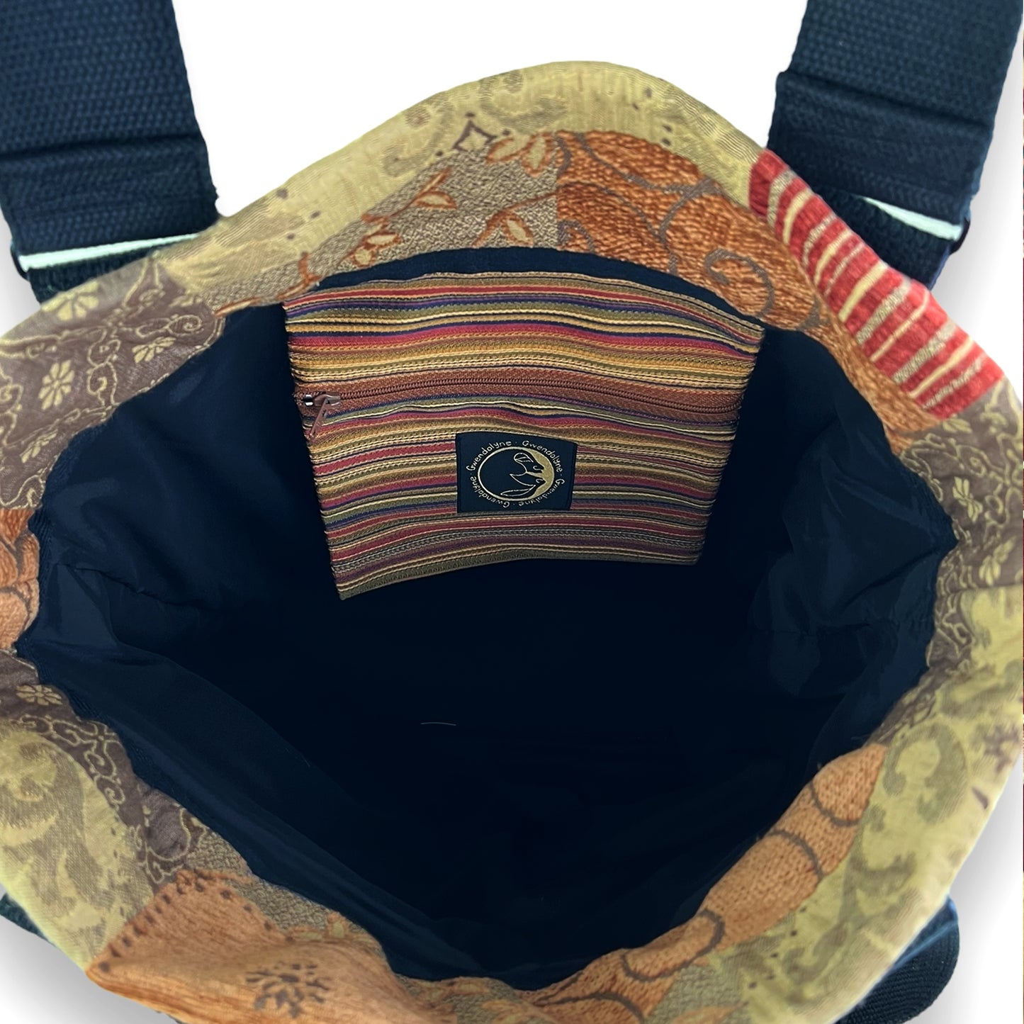 Fresh Tapestry Tote Bag Gold Red Tapestry Fabrics