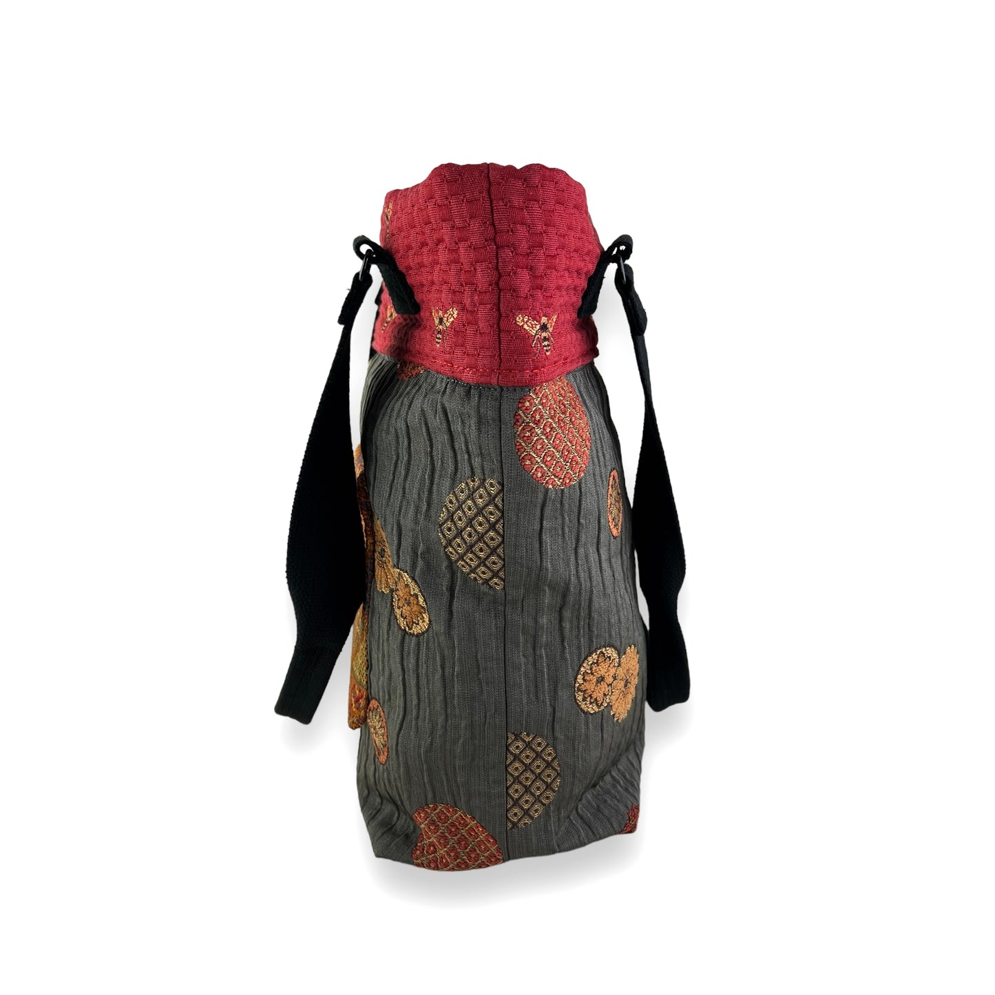 Fresh Tapestry Tote Bag Grey Red Bee Tapestry Fabrics