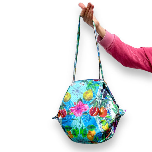 Blue Travel Shoulder Tote Bag Smoky Blue Coloured Zipper