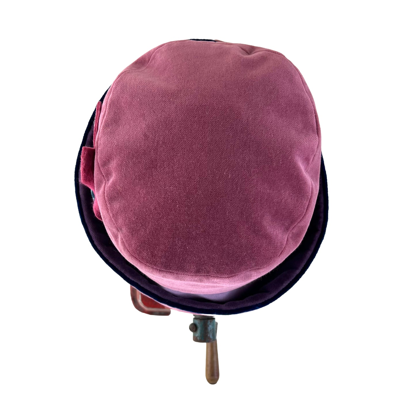 Pink La Bijou Velvet Cloche Hat Size Large