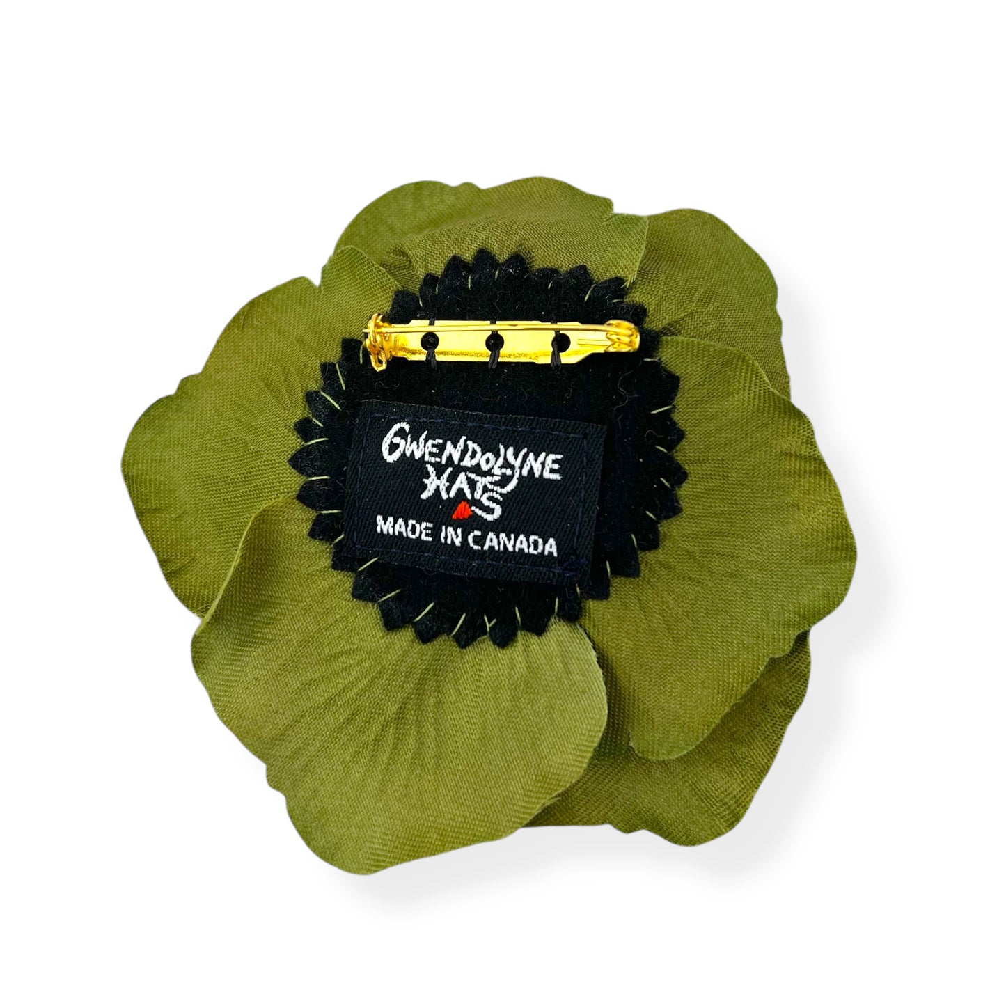 Olive Petal Rose Brooch Antique Carved Shell Steel Cut Button Edition #2