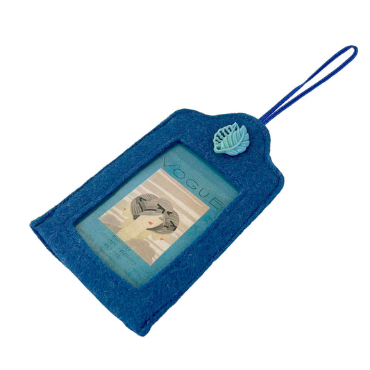 Blue Felt Ornamental Hanging Frame - Vintage Vogue Magazine Cover
