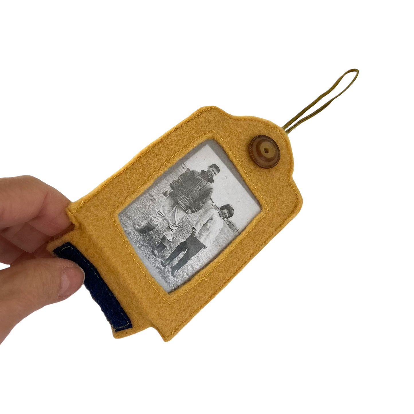 Gold Felt Ornamental Hanging Frame - family photo