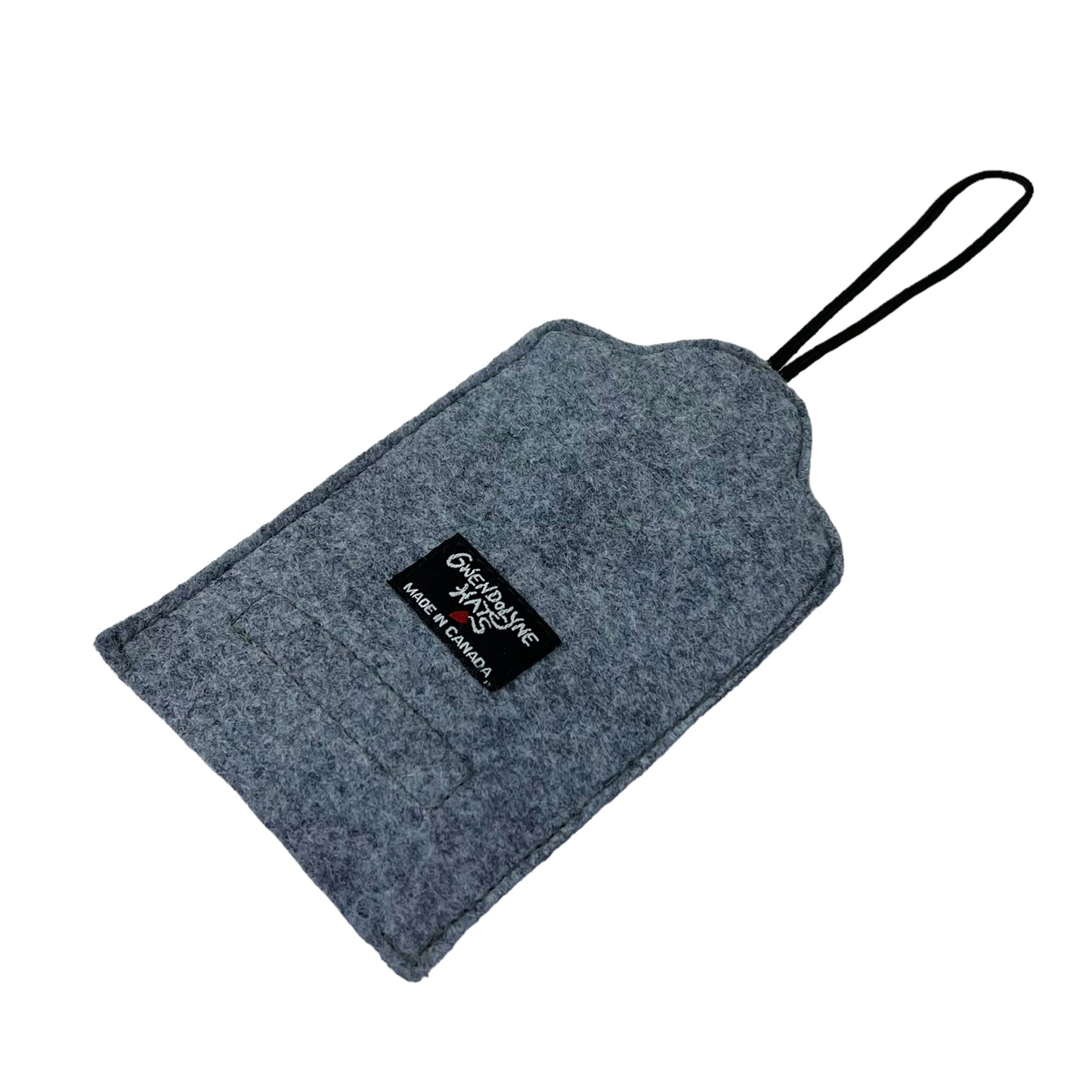 Grey Felt Ornamental Hanging Frame - Black and White Cat in Man's Beard