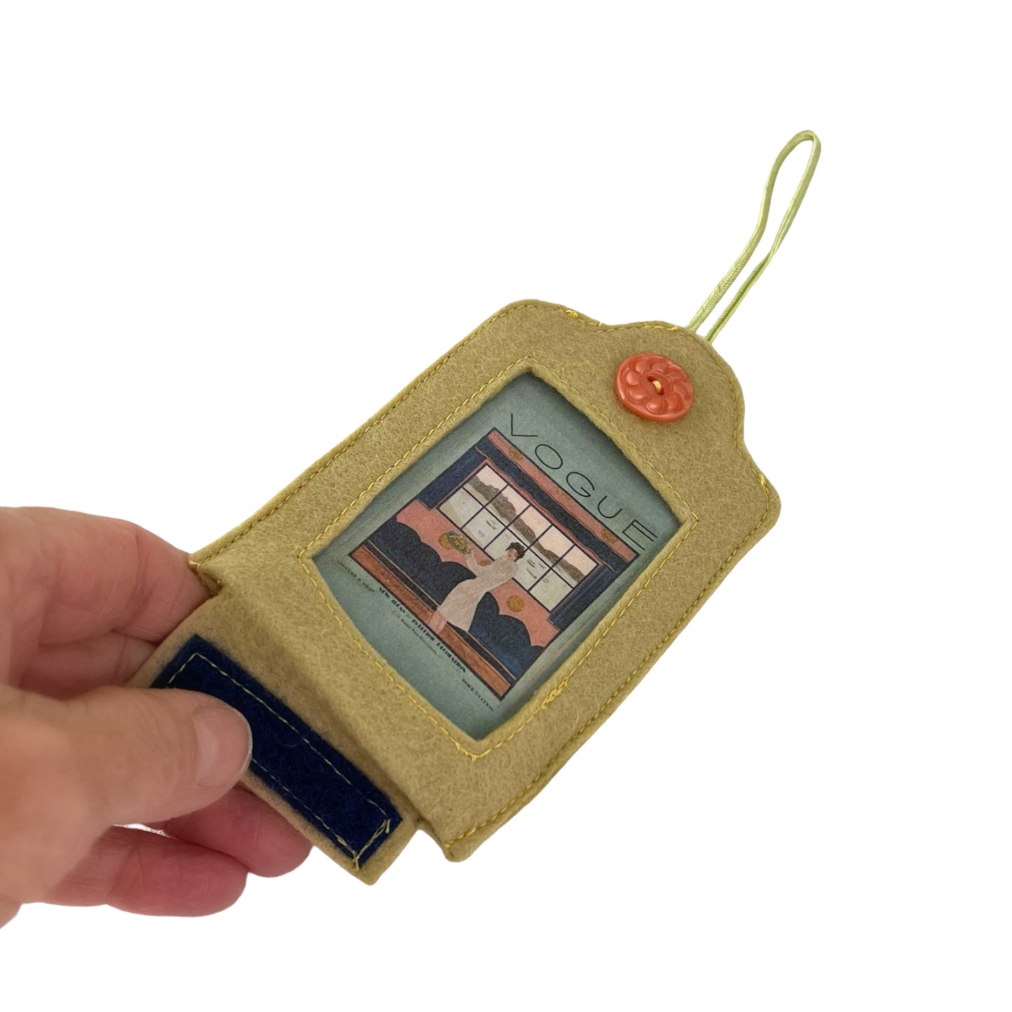 Wheat Felt Ornamental Hanging Frame - Vintage Vogue Magazine Cover