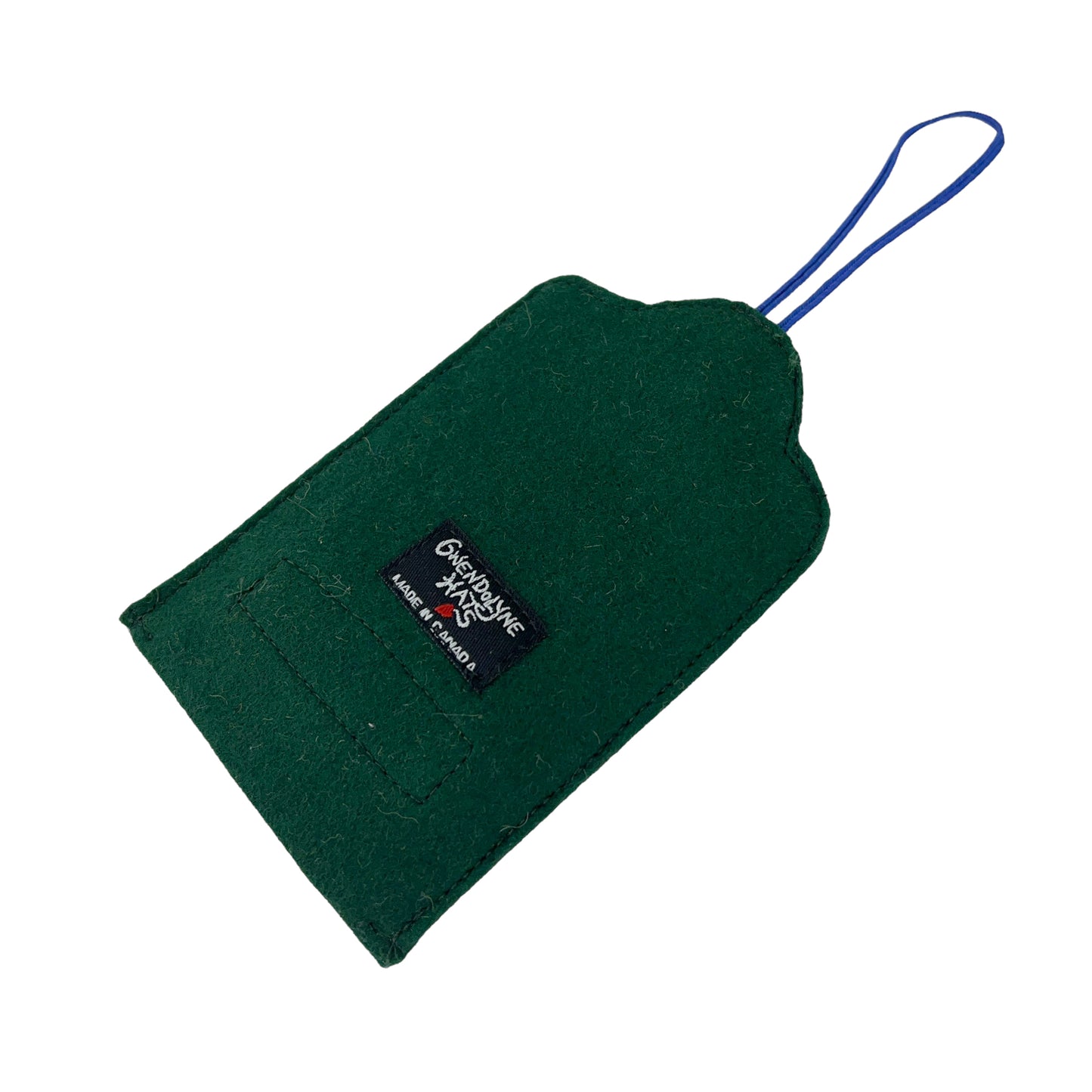 Emerald Green Ornamental Hanging Felt Frame - Antique Enamel Button