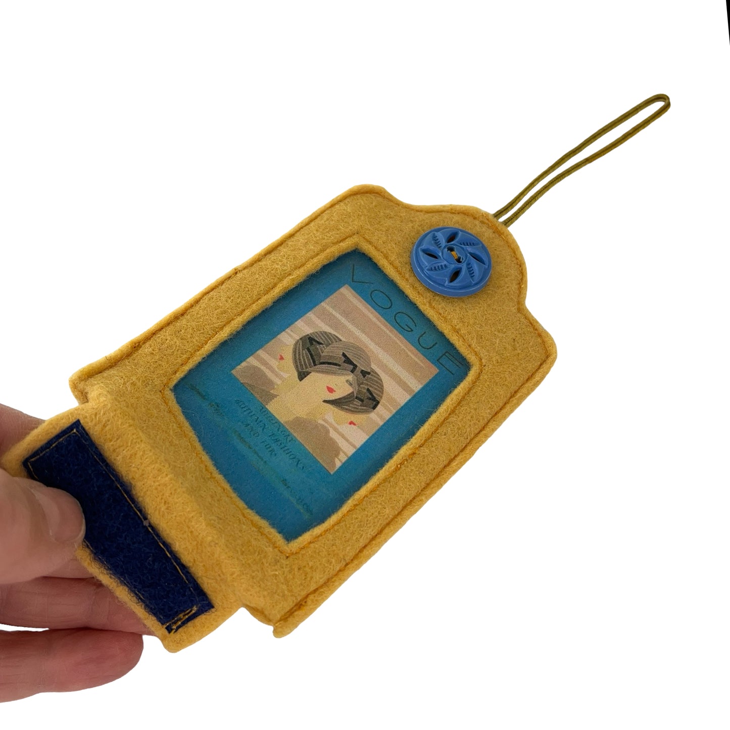 Gold Felt Ornamental Hanging Frame - Vintage Vogue Magazine Cover
