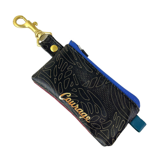 COURAGE Red Blue - Positive Change Hook Zipper Purse Edition #16/23