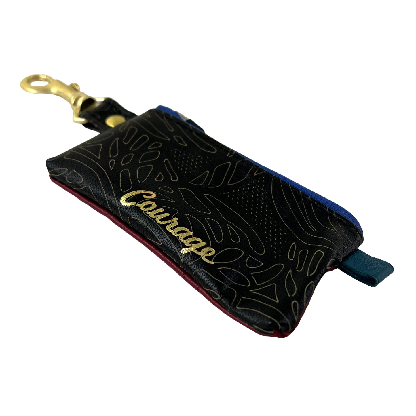 COURAGE Red Blue - Positive Change Hook Zipper Purse Edition #16/23