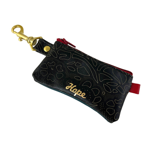 Hope Red Teal - Positive Change Zipper Hook Purse Edition #01/23