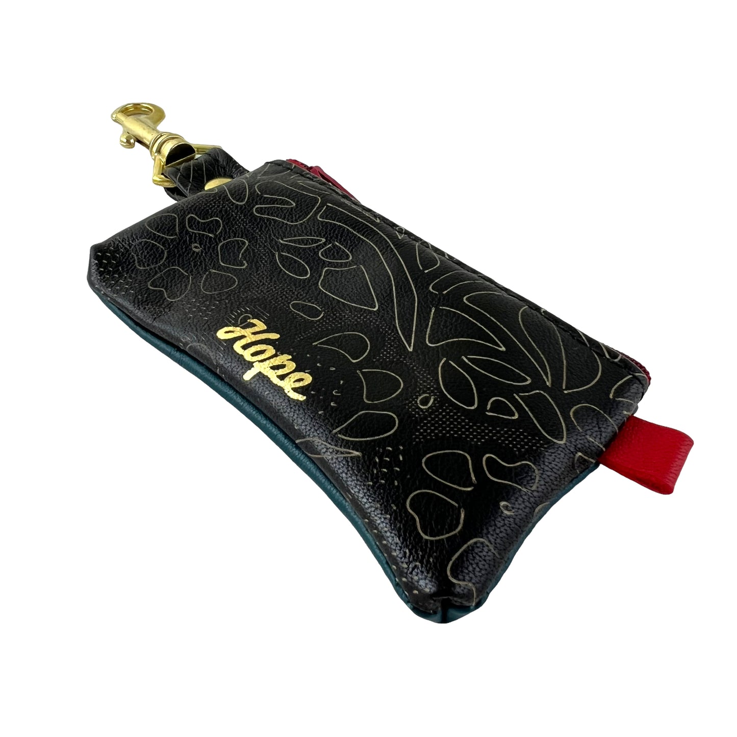 Hope Red Teal - Positive Change Zipper Hook Purse Edition #01/23
