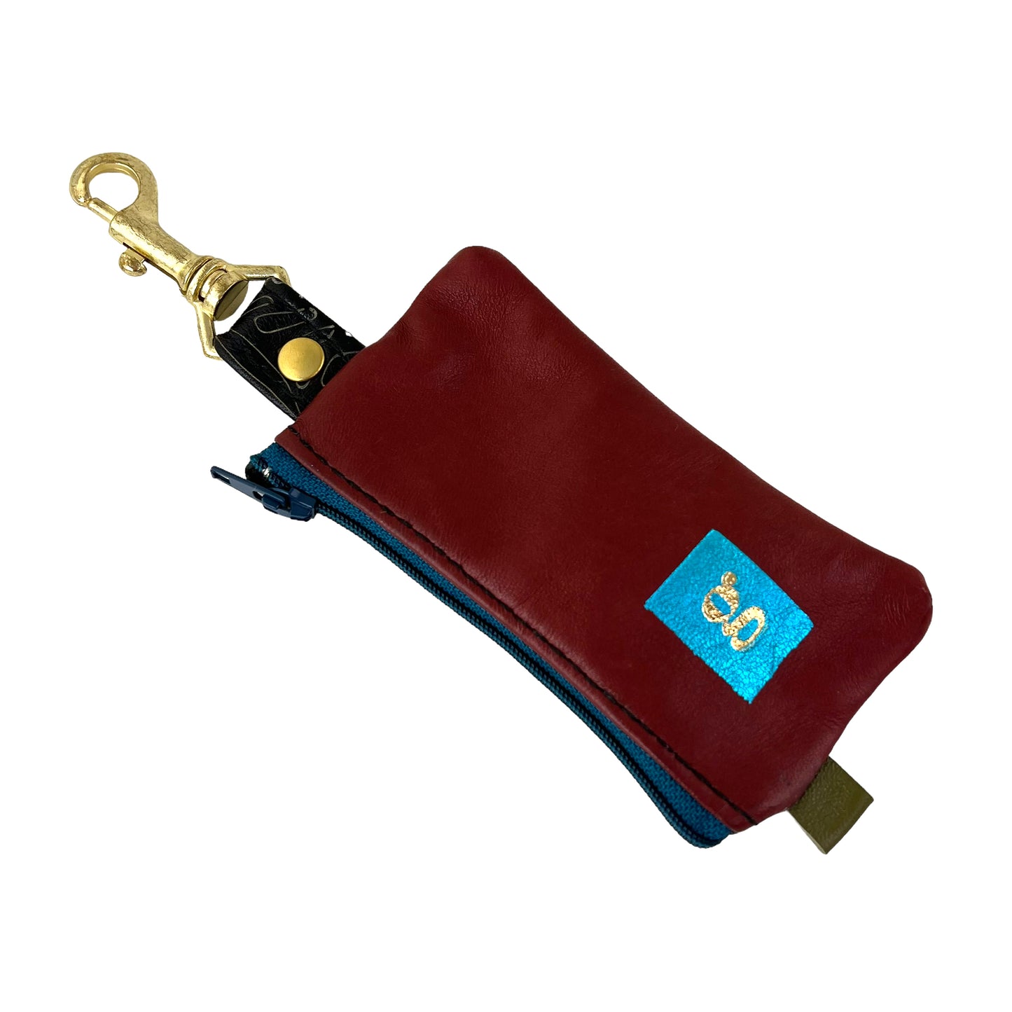 LAUGH Clay Brown Teal - Positive Change Hook Zipper Purse Edition #05/23