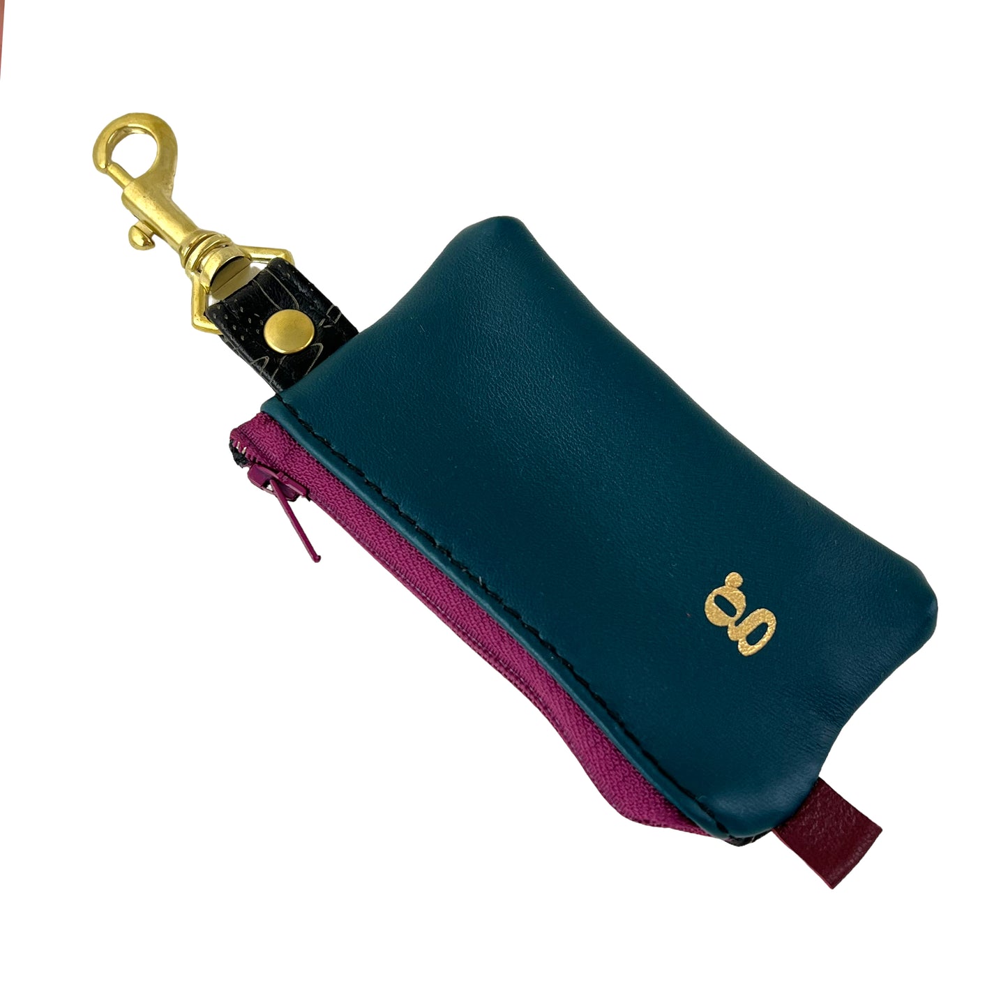 LAUGH Teal Magenta - Positive Change Hook Zipper Purse Edition #15/23