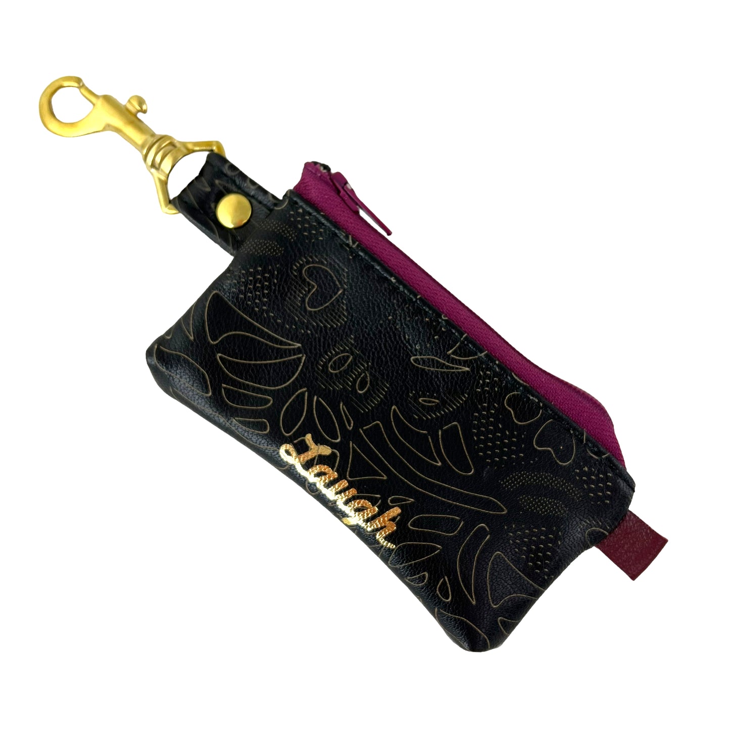 LAUGH Teal Magenta - Positive Change Hook Zipper Purse Edition #15/23