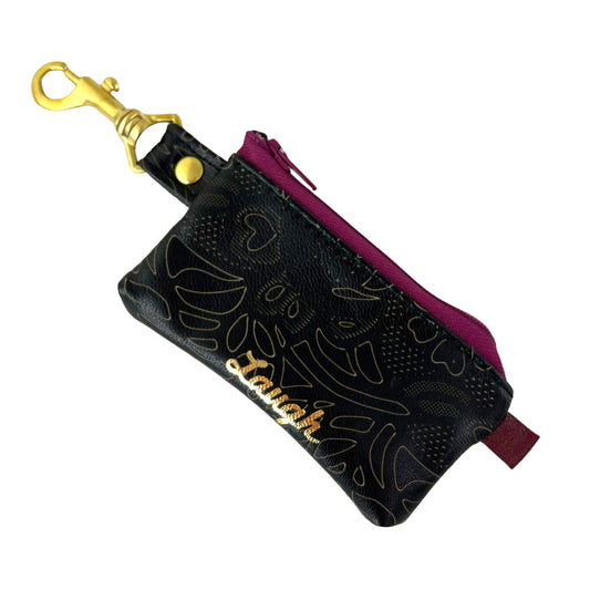 LAUGH Teal Magenta - Positive Change Hook Zipper Purse Edition #15/23