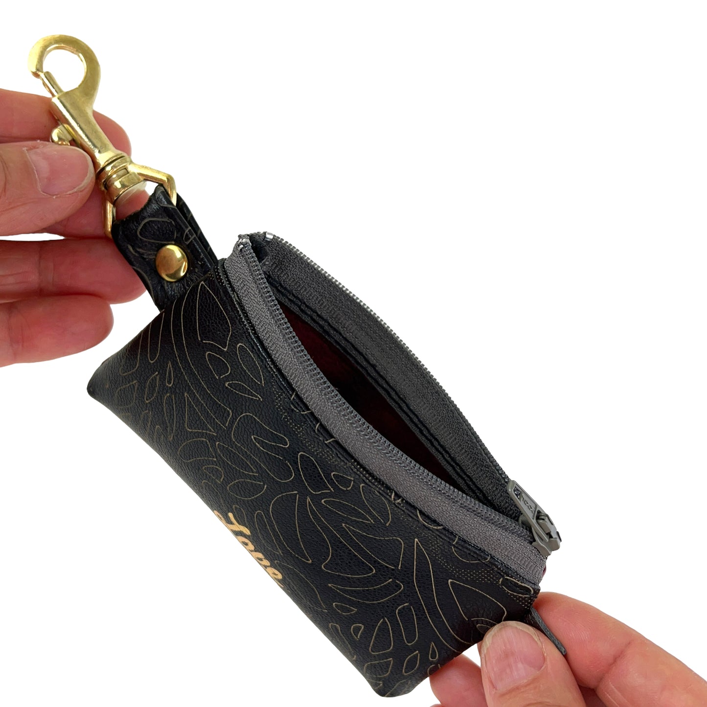 LOVE Red Grey - Positive Change Hook Zipper Purse Edition #04/23
