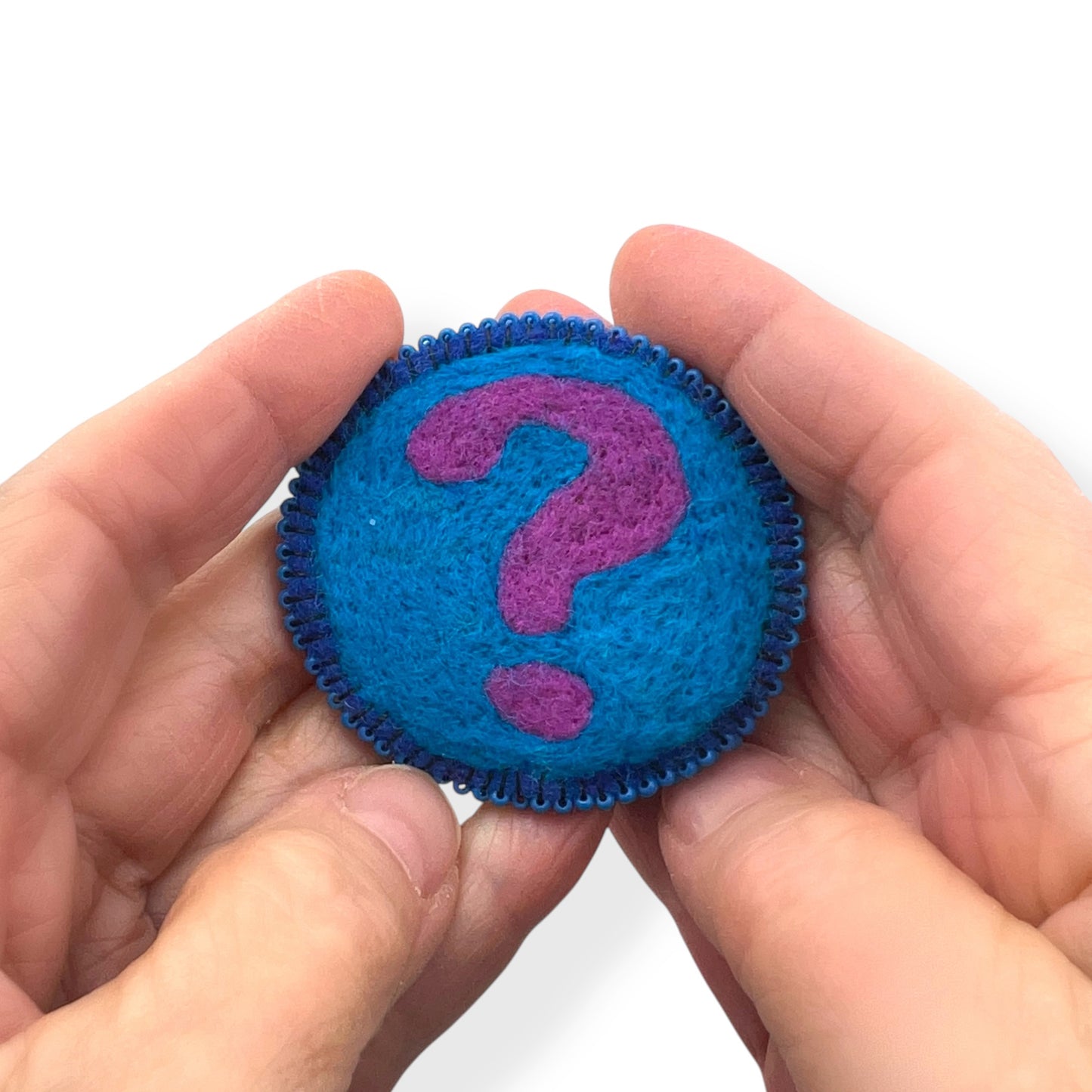 Fuchsia Turquoise Question Mark Brooch edition #1