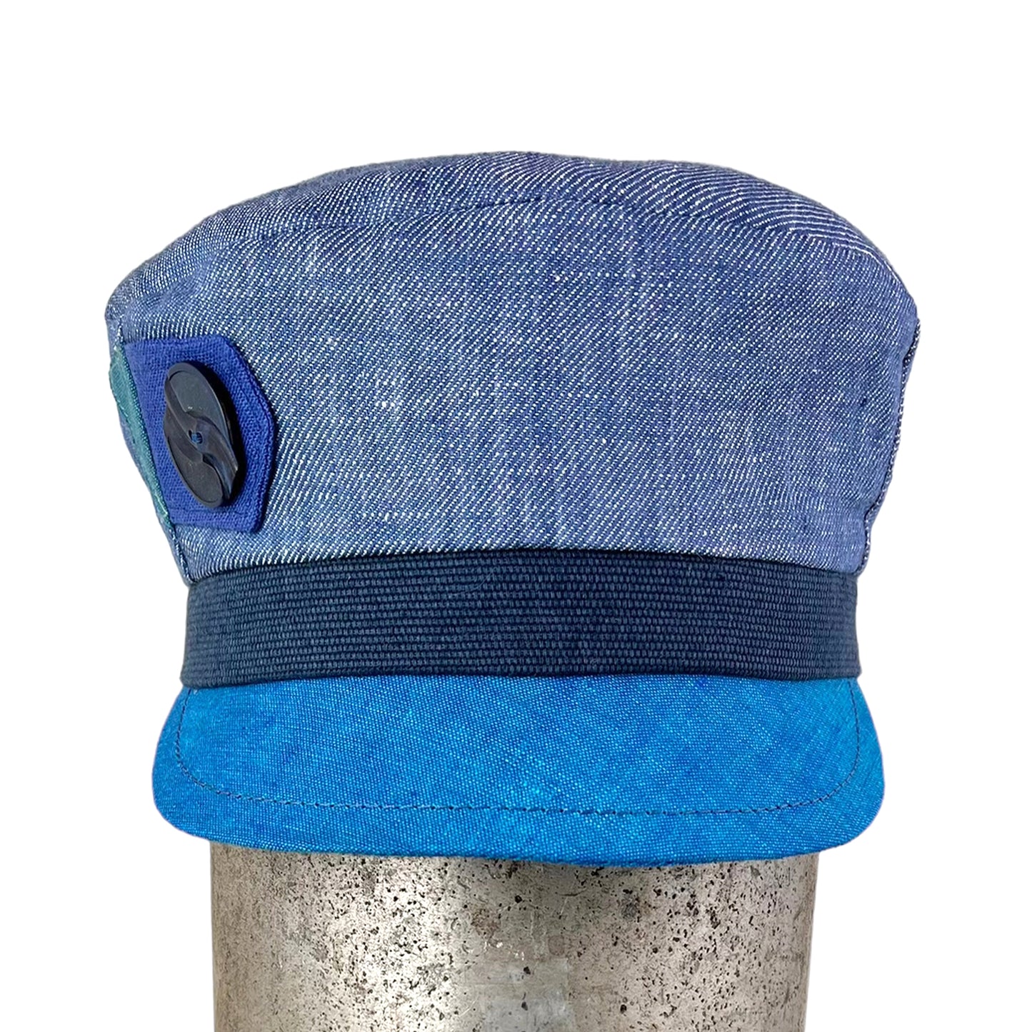 Blue Turquoise Peak Robin Linen Cap Size Medium Large
