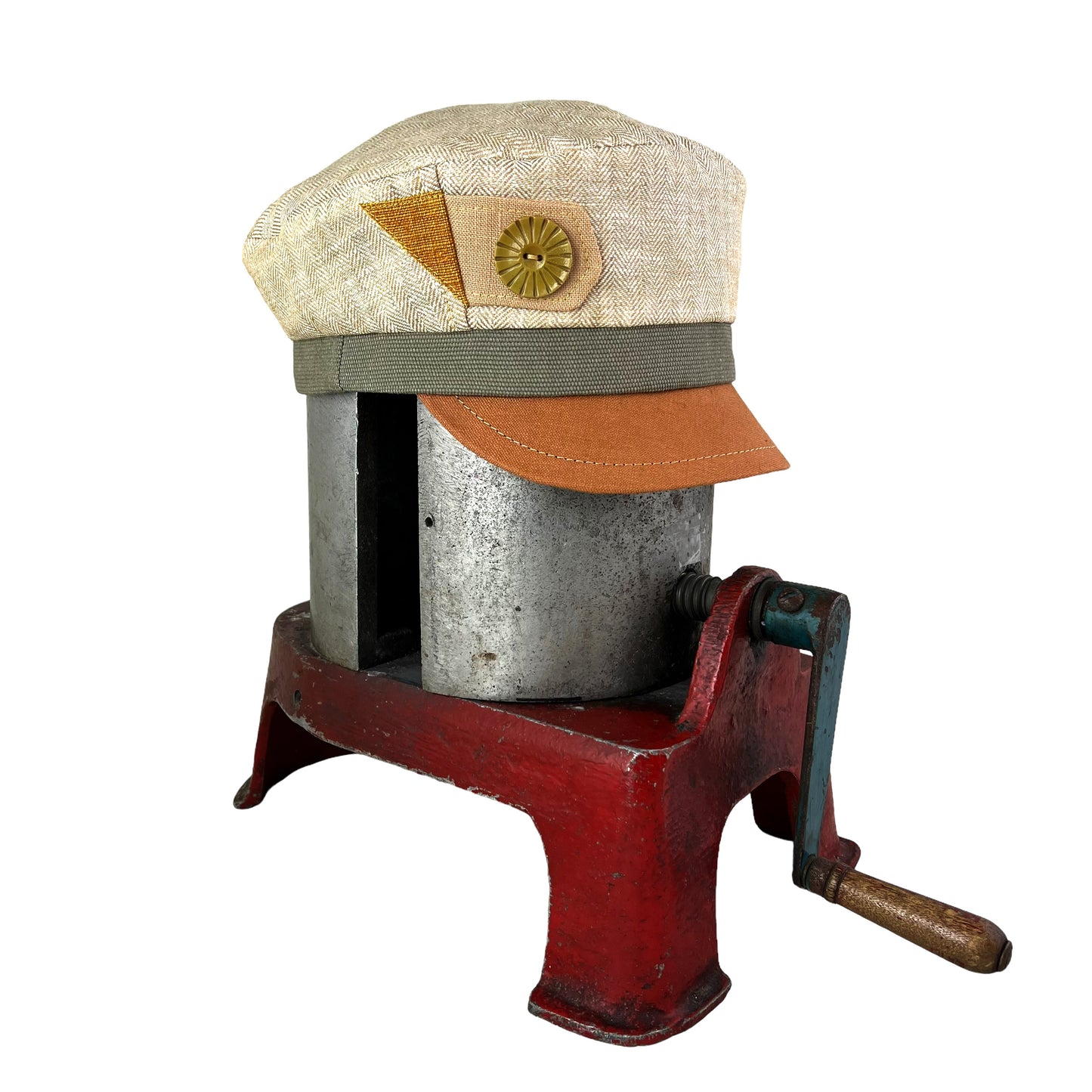 Robin Linen Cap Large Wheat Pumpkin Peak