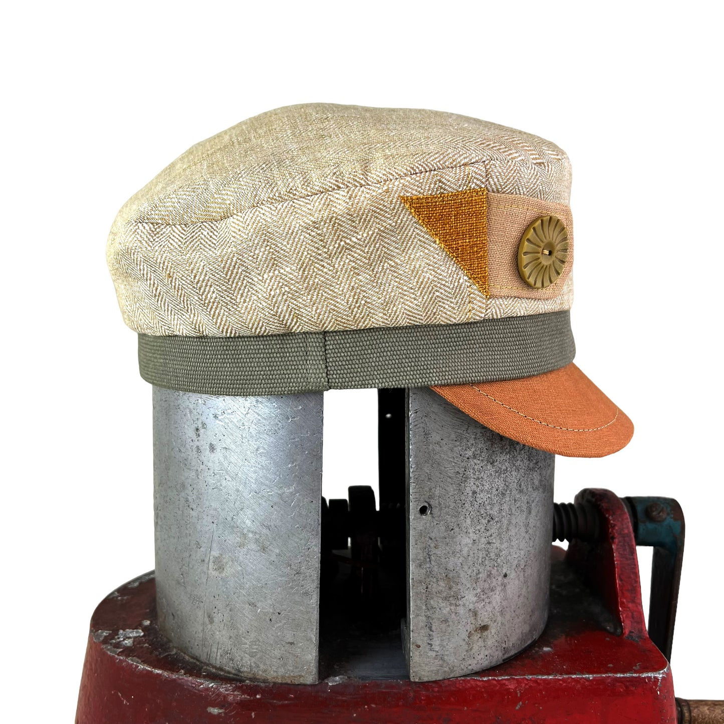 Robin Linen Cap Large Wheat Pumpkin Peak