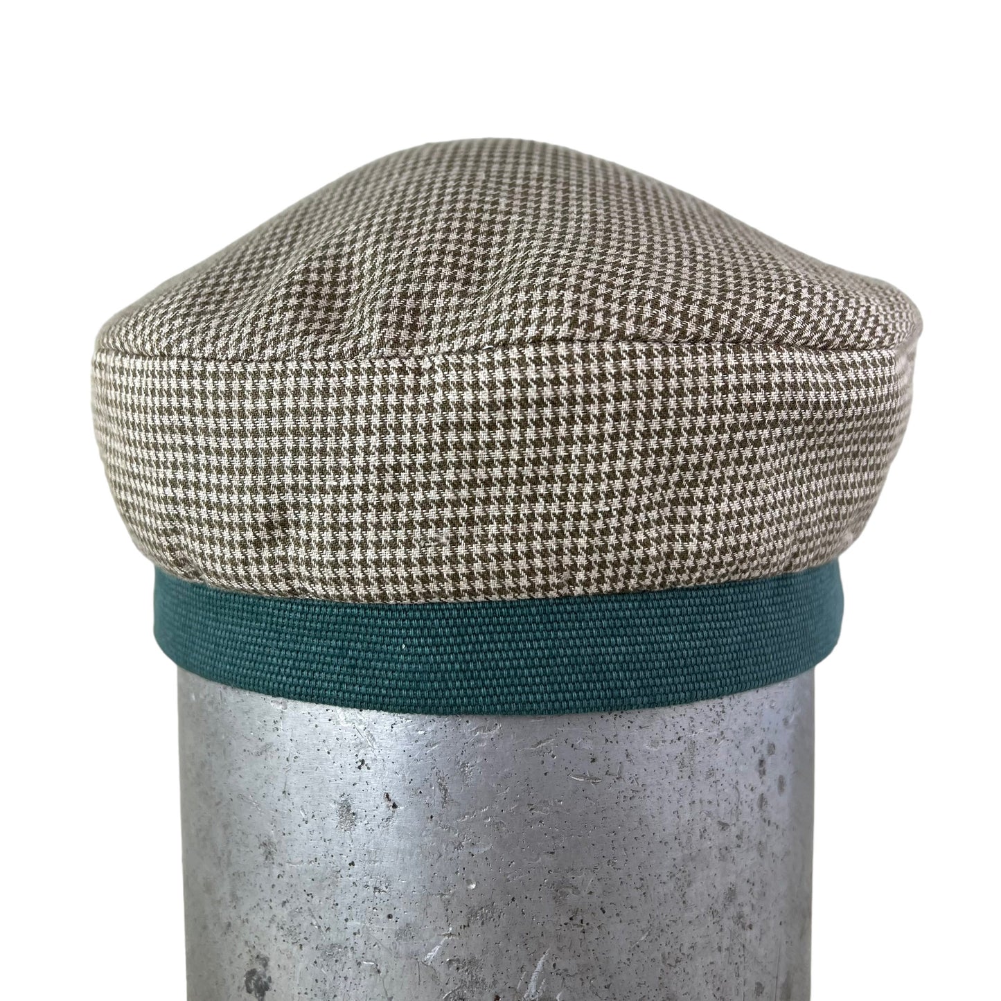 Brown Pastel Green Peak Robin Linen Cap Size Medium Large