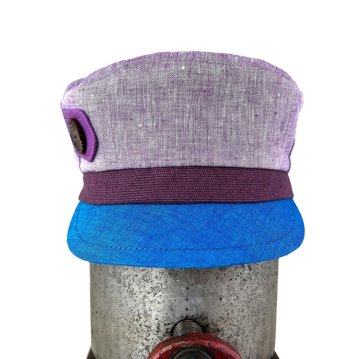 Lilac Turquoise Peak Robin Linen Cap Size Medium