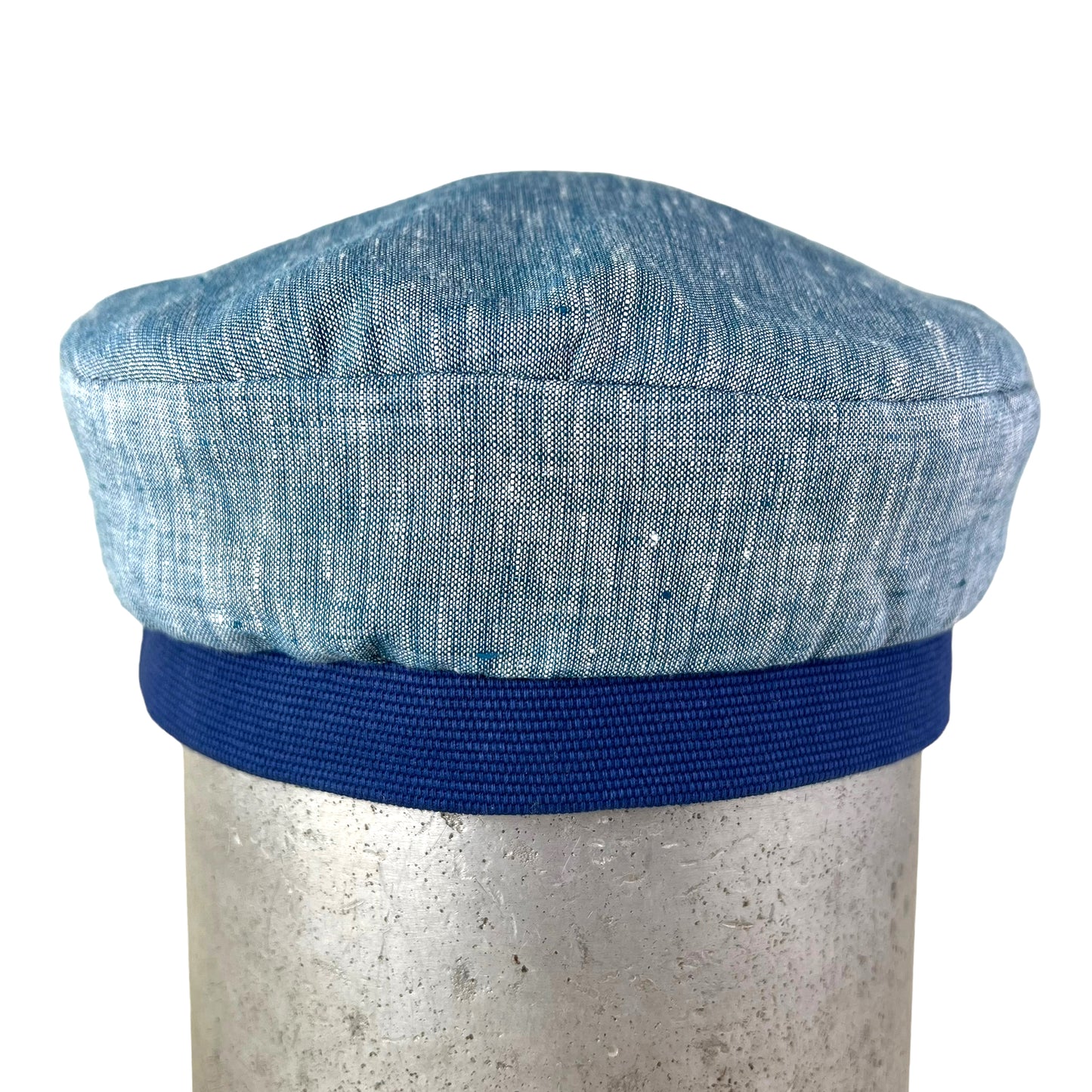 Blue Denim Peak Robin Linen Cap Size Medium