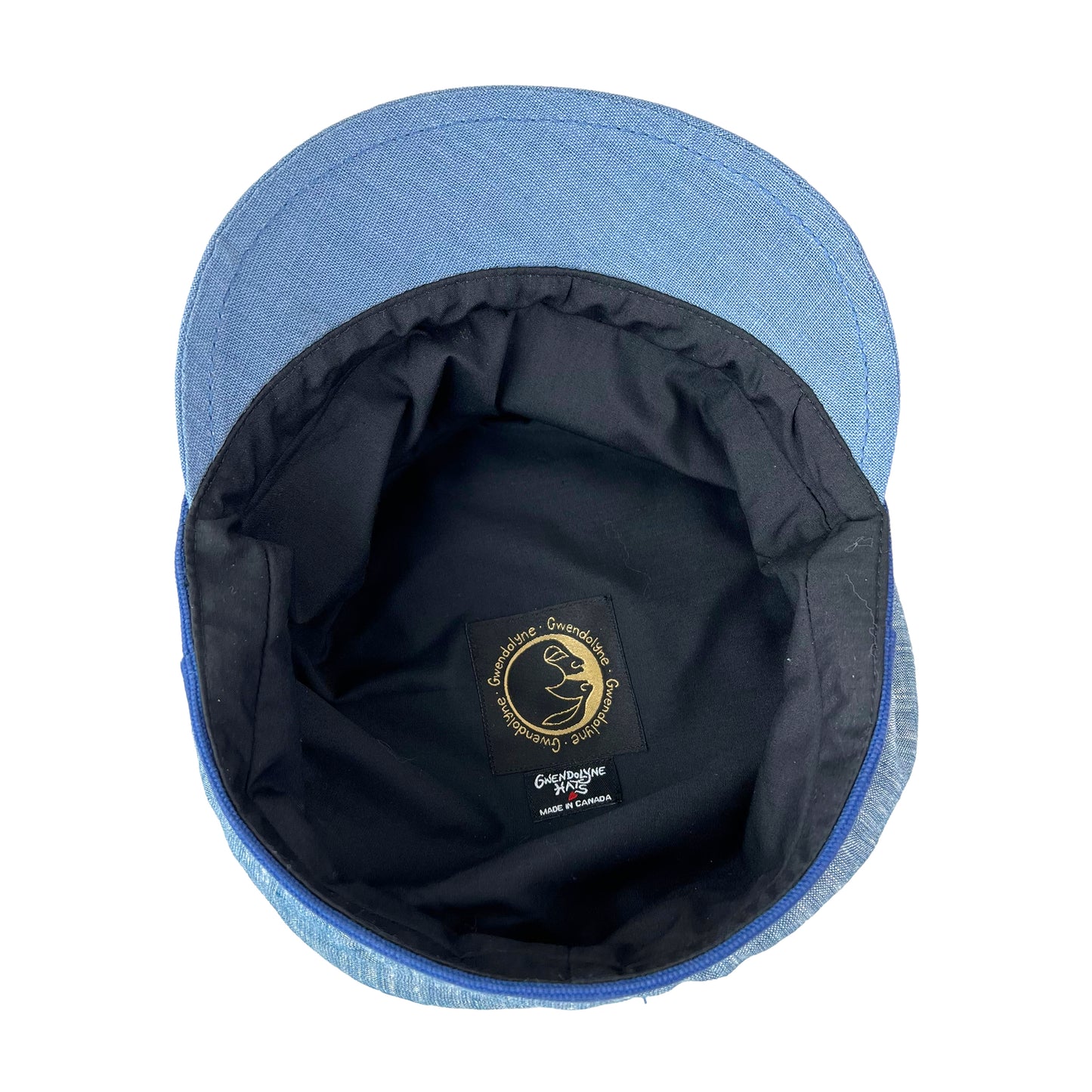 Blue Denim Peak Robin Linen Cap Size Medium