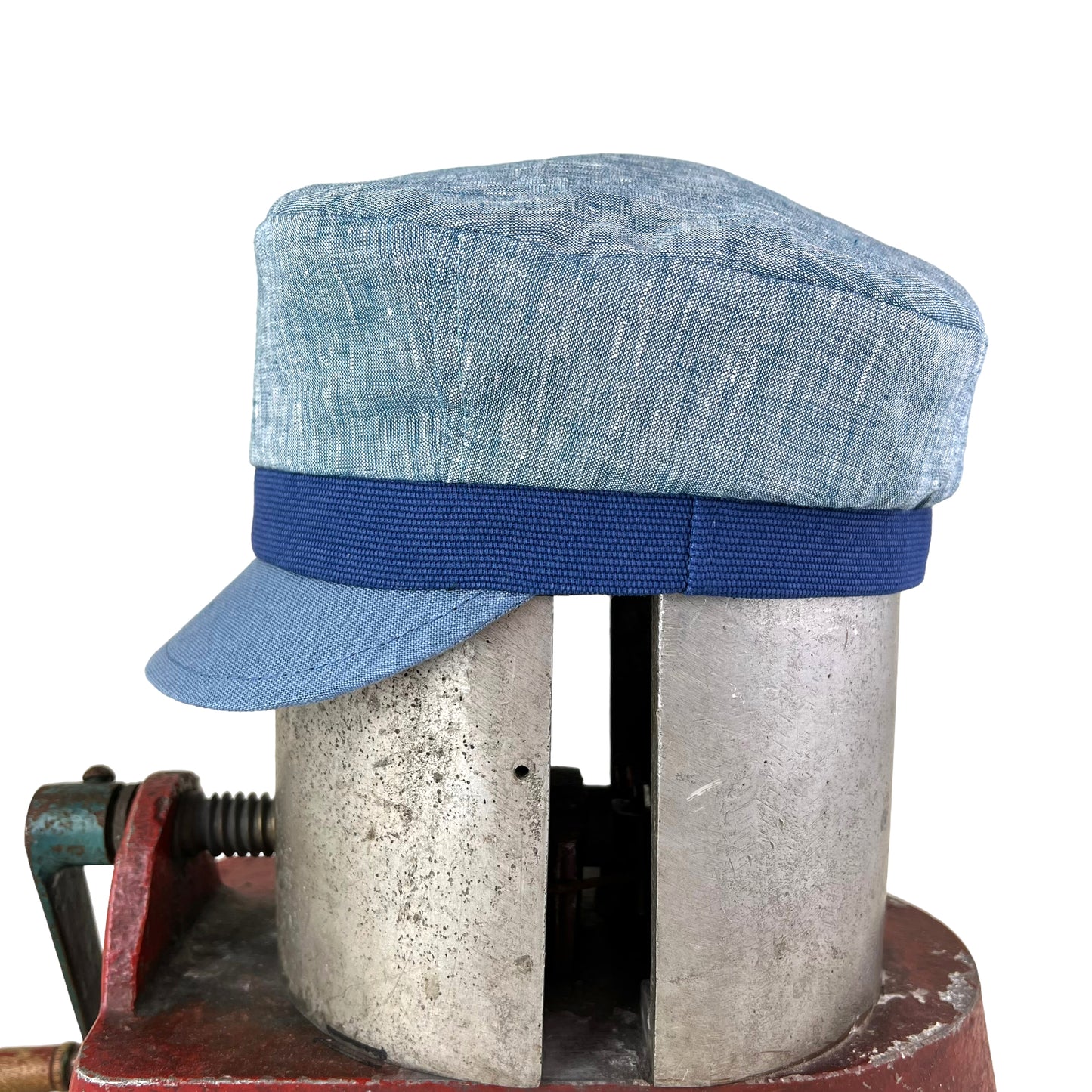 Blue Denim Peak Robin Linen Cap Size Medium