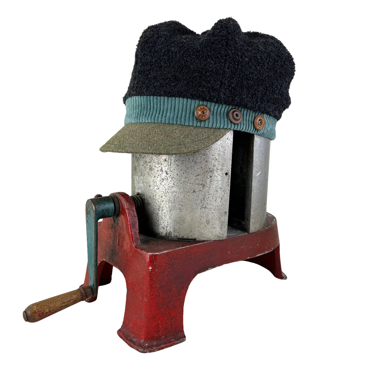 The Rowan Wool Bouclé Cap Large Sage Green Peak